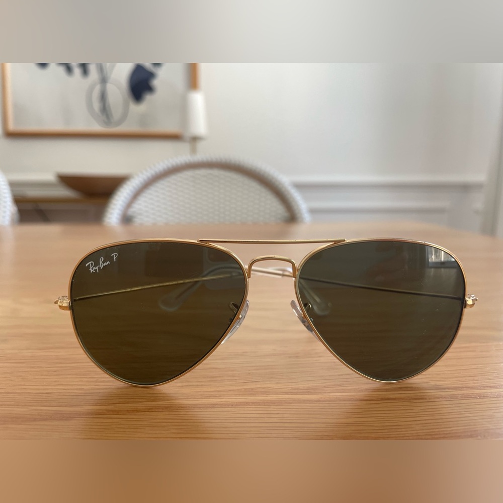 Rayban Aviator Large Metal Polished Arista Gold - Picture 4 of 9